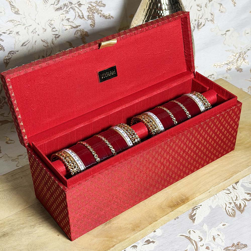 Red Design Choora Box - Choora Boxes - Viyaah Accessories