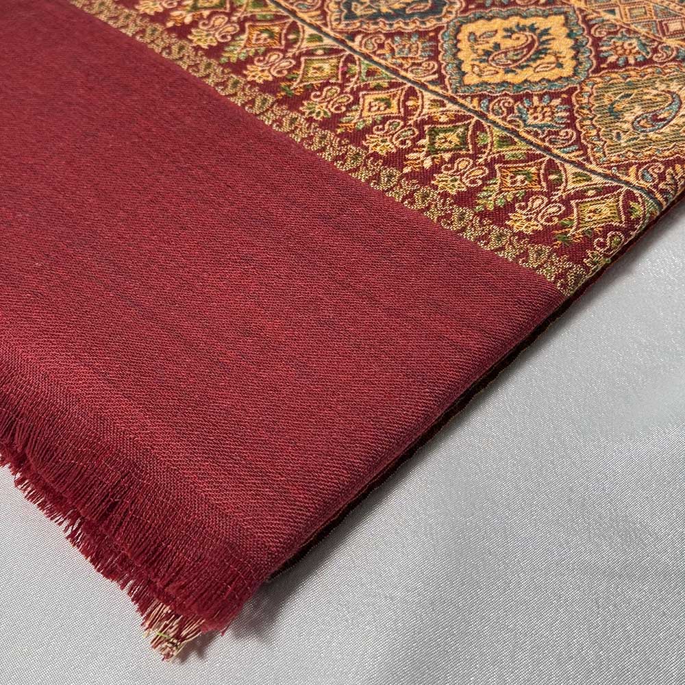 Deep Red Design Shawl - Mens Shawls - Viyaah Accessories - 2