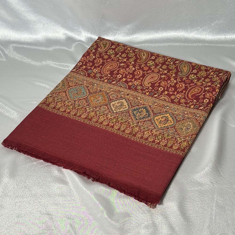 Deep Red Design Shawl - Mens Shawls - Viyaah Accessories