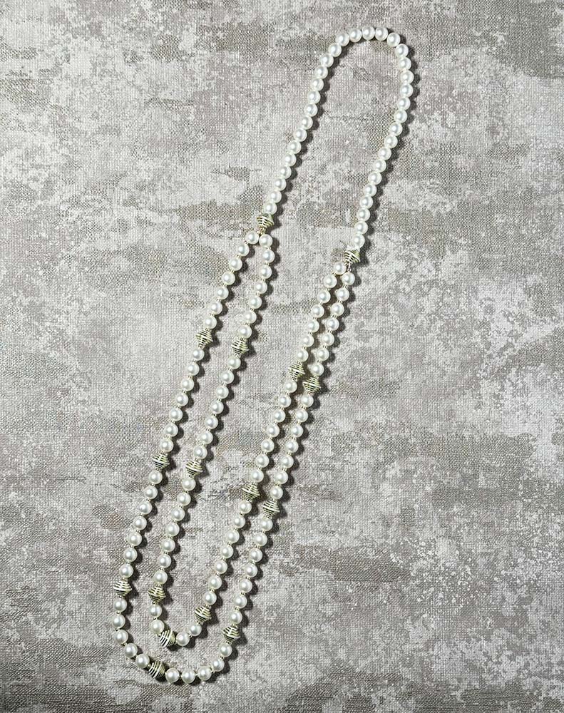 Double Row Pearl and Small Gold Bead Design Milni Haar - Milni Haars - Viyaah Accessories