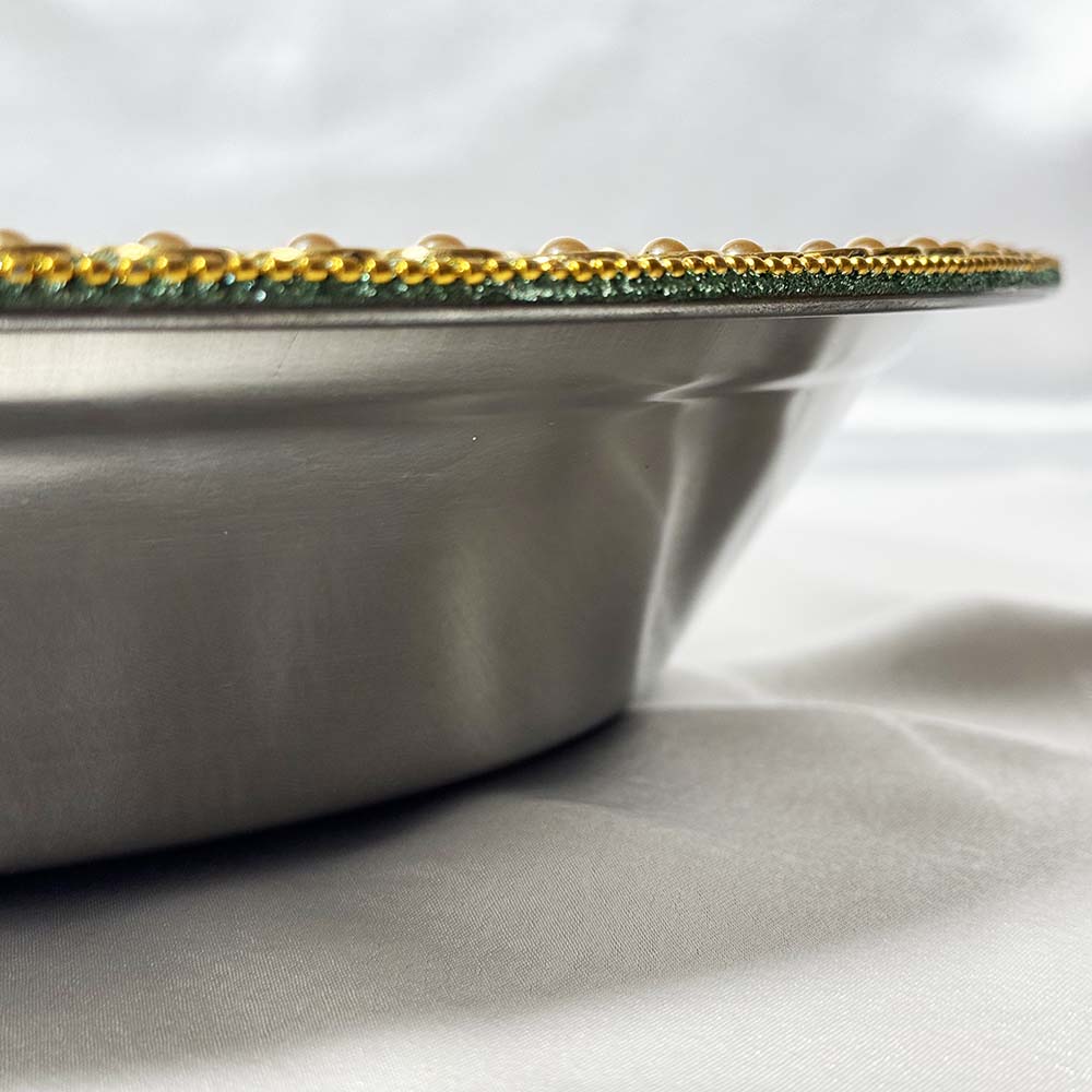 Sage Green and Gold Decorated Praat - Decorative Praat - Viyaah Accessories - 2