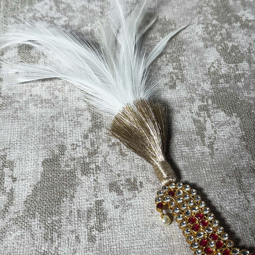 Gold Kalgi with Pearls - Kalgi - Viyaah Accessories - 3