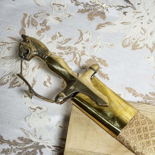 Gold Fabric Design Wedding Kirpan