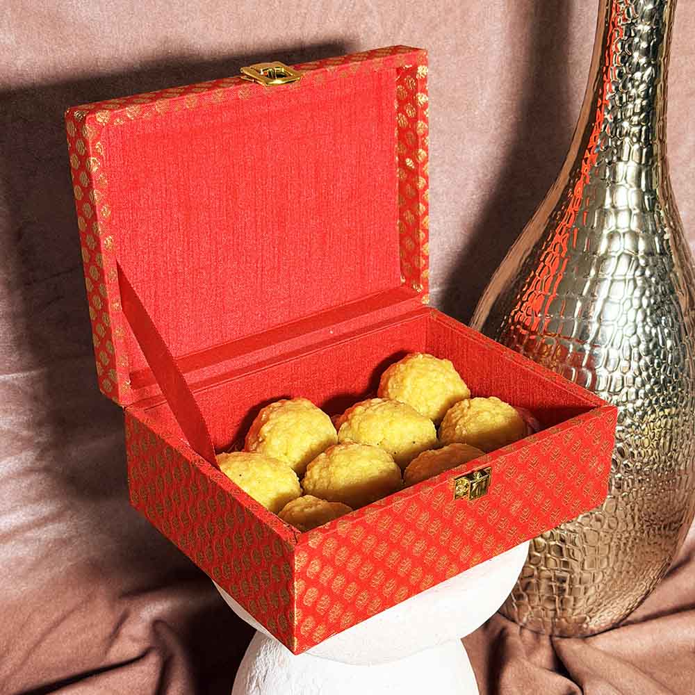 Red Laddoo Box - Wedding Box - Viyaah Accessories - 2