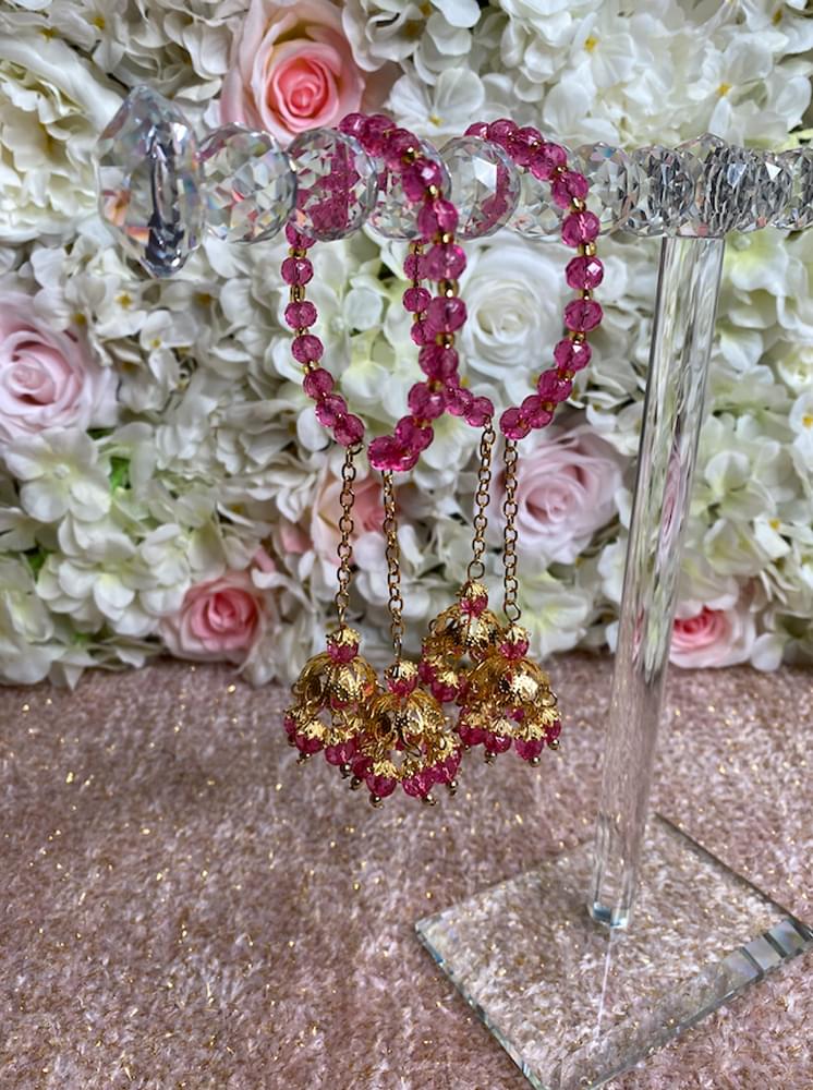 pink and golden bangle